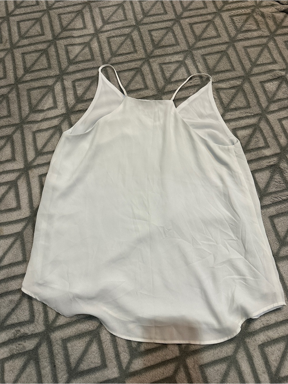 LOFT Pale Blue Satin V-Neck Camisole - Picture 5 of 5